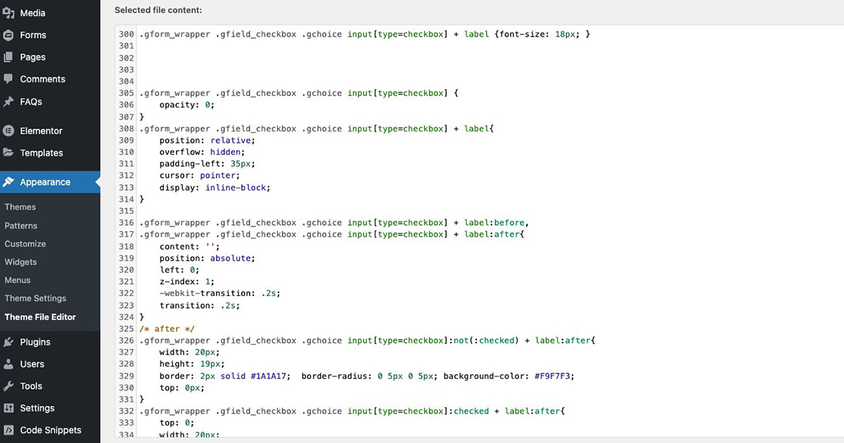 How to Style Gravity Forms Checkbox