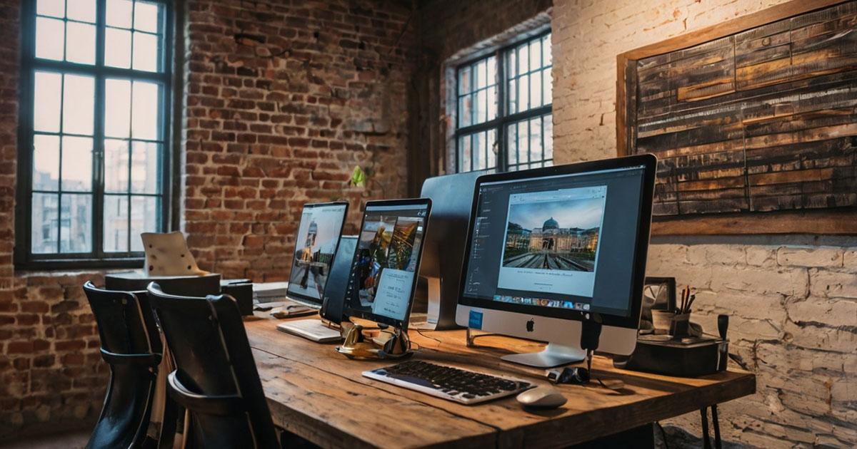 computers in an office