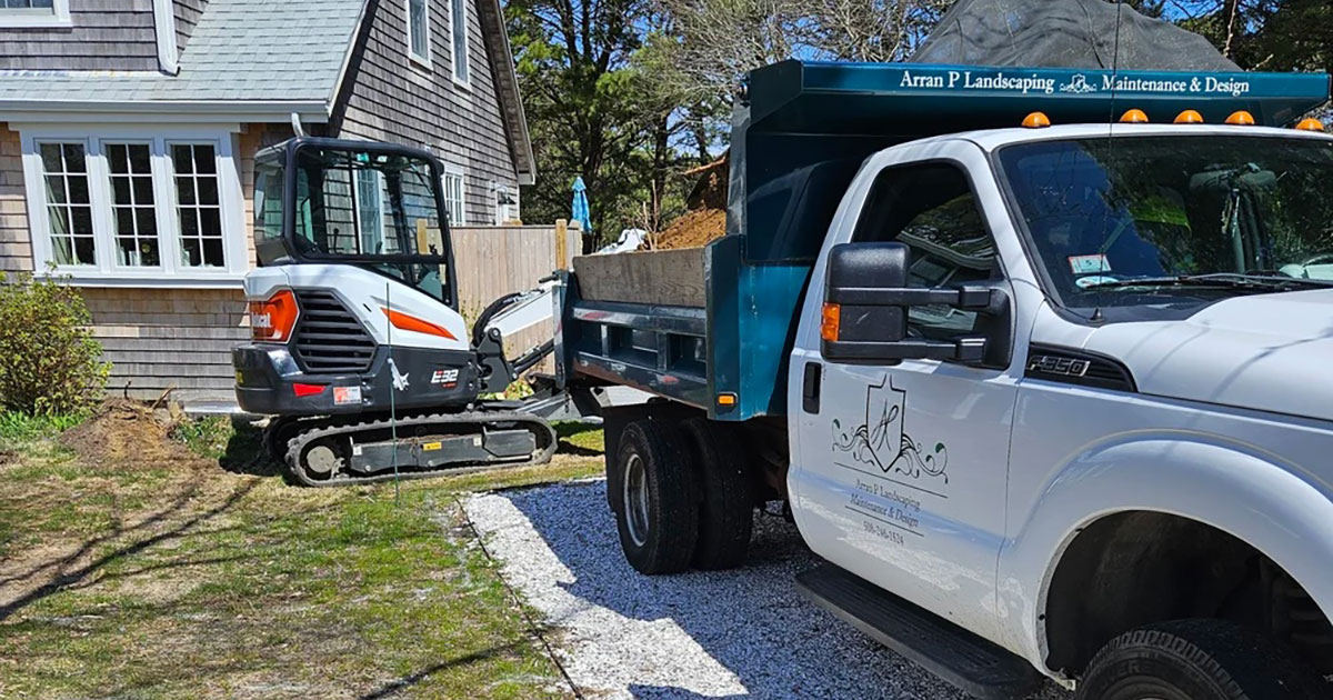 arran p landscaping company truck