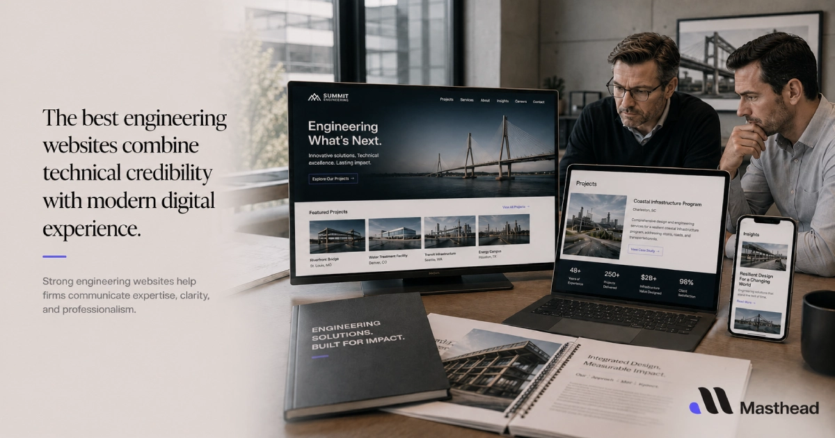 the best engineering website combine technical credibility with mordern digital experience