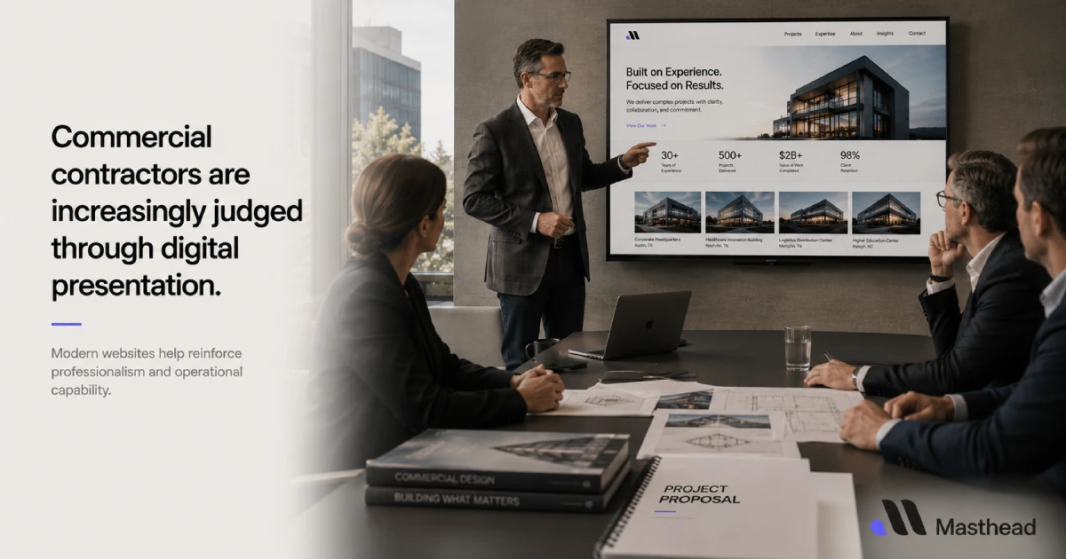 Commercial contractor website presentation