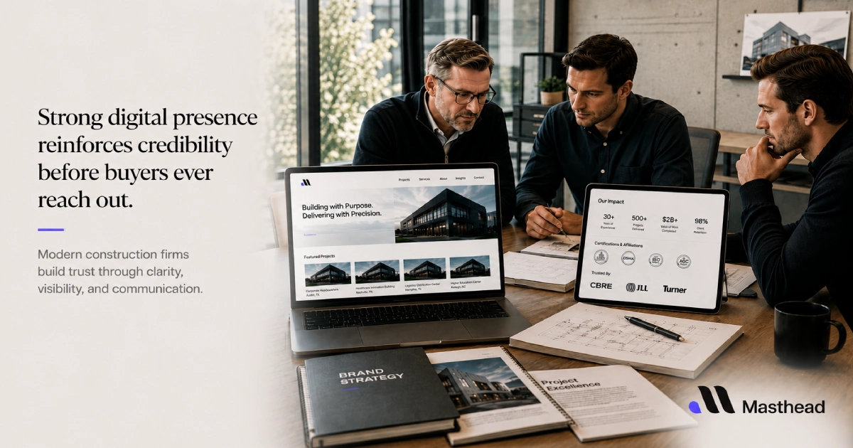 strong digital presence reinforces credibility before buyers ever reach out
