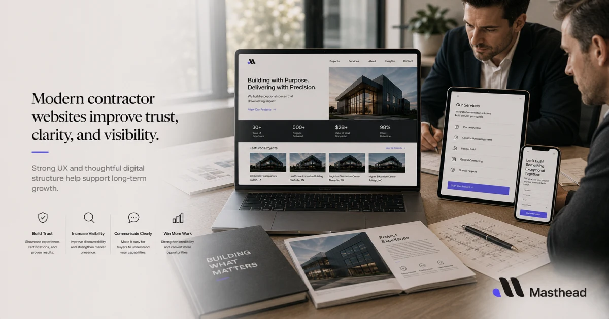 mordern contractor websites improve trust clarity and visibility