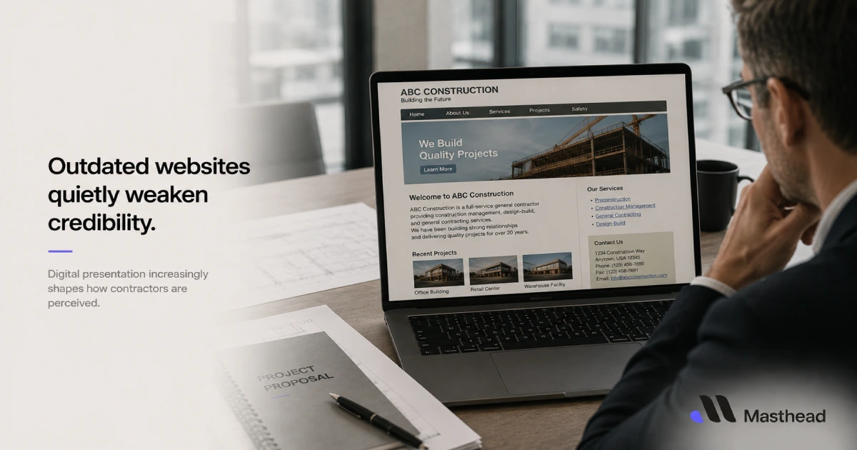 outdated website weaken credibility